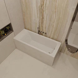 Ванна из искусственного камня Veconi Solita 170x70 SLT17070 белая глянцевая