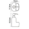 Дозатор для кухонной мойки Wasserkraft K-8499 с емкостью для губки, бежевый / хром