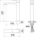 Смеситель для раковины Aquatek Лира AQ1404MB матовый черный
