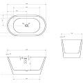 Акриловая ванна ABBER 130x70 AB9203-1.3 белая глянцевая