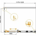 Душевой уголок Cezares Duet Soft 120x100см DUET SOFT-AH-1-120/100-C-Cr хром, стекло прозрачное