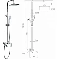 Душевая стойка Gappo G2448-8 хром / белый
