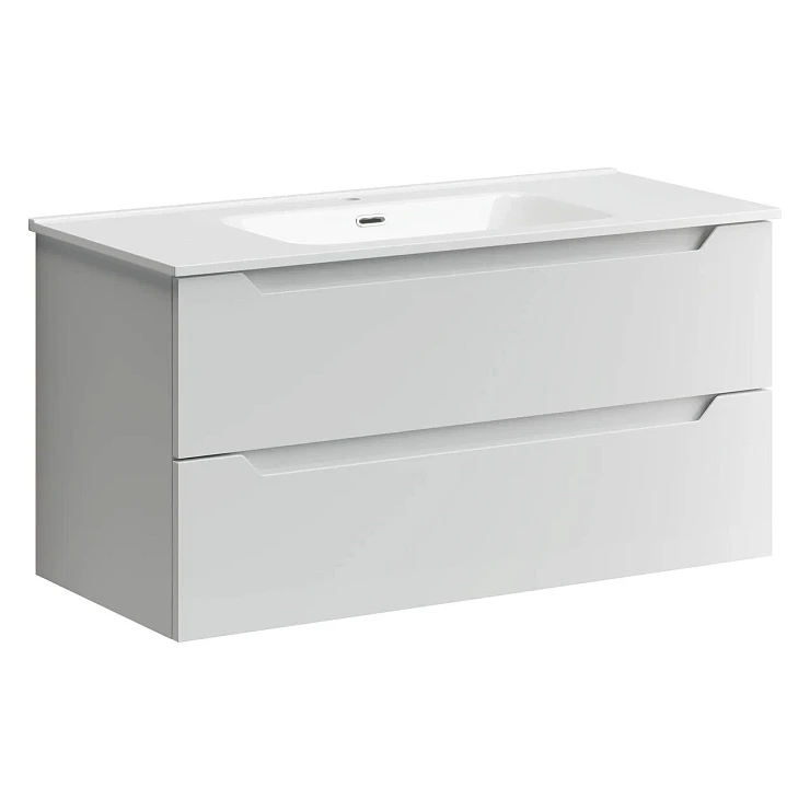 Тумба под раковину Sancos Norma 2.0 100 NR2.0100W белая глянцевая