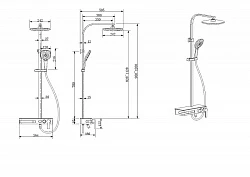 Душевая стойка Bravat Meissen F6277312CP-A-ENG хром