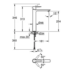 Смеситель для раковины Grohe Lineare 23405001 хром