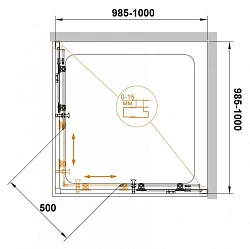 Душевой уголок Cezares Eco 100x100см ECO-O-A-2-100-C-Cr профиль хром, стекло прозрачное