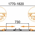 Душевая дверь в нишу Cezares 180см MOLVENO-BF-2-180-C-Cr-IV профиль хром, стекло прозрачное