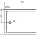 Душевой поддон Cezares 110х80см TRAY-A-AH-110/80-15-W белый