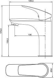 Смеситель Aquanet Atletic AF310-10С для раковины