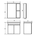 Тумба с раковиной Comforty Осло 70ПД 00-00006118CF бетон светлый