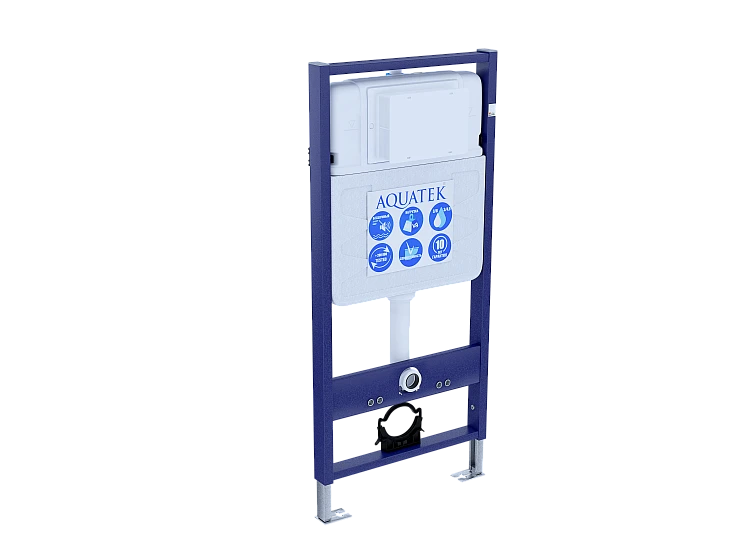 Комплект унитаз Set Aquatek Дива AQ2012-00 + инсталляция Aquatek Standard INS-0000012 4в1