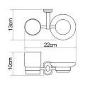Стакан Wasserkraft Oder K-3026 с мыльницей, хром