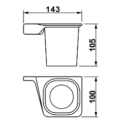 Стакан Art&Max Gina AM-G-2731-Nr черный