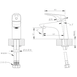 Смеситель для раковины Bravat Drop-D F148162C хром