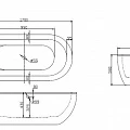 Акриловая ванна BelBagno 170x79 BB13-1700 белая глянцевая