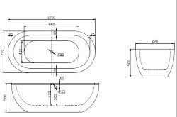 Акриловая ванна BelBagno 170x79 BB13-1700 белая глянцевая