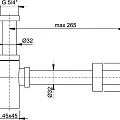 Сифон для раковины AlcaPlast A401 хром