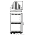 Полка Wasserkraft K-1233 3-ярусная, угловая, хром