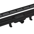 Душевой лоток AlcaPlast APZ10BLACK 650M с решеткой и опорами, черный