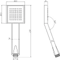 Душевая лейка Aquanet Square AF210-81S-S