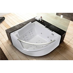 Акриловая ванна Orans OLS-BT65107 150x150см 6510700 с гидромассажем, белая глянцевая