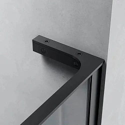Душевая перегородка Veconi Korato KR-77B 90см KR77B-90-01-C9 профиль черный, стекло прозрачное