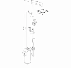 Душевая стойка Damixa Apollo DX220920000 хром