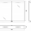 Зеркало-шкаф BelBagno SPC-2A-DL-BL-900