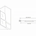 Шторка на ванну ABBER Ewiges Wasser 80x140см AG50080B профиль черный, стекло прозрачное
