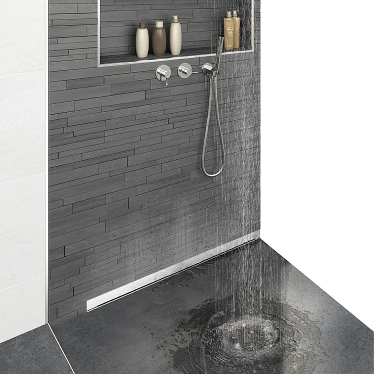 Душевой лоток Berges Wall 60 090056 хром матовый