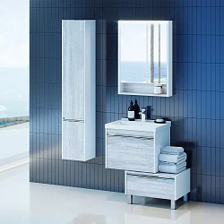 Тумба с раковиной Aquaton Капри 60 бетон пайн