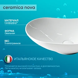 Раковина накладная Ceramica Nova Element CN6015 белая глянцевая