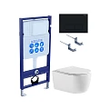 Комплект унитаз Set Aquatek Европа cmp017 AQ1106-00 унитаз и кнопка + инсталляция INS-0000012 5в1