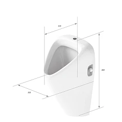 Писсуар Sanita Luxe LONG LNGSLUR01 настенный белый