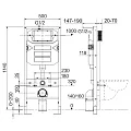 Система инсталляции для унитазов Ceramica Nova Envision Round CN1001CH с кнопкой хром