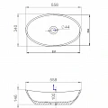 Раковина накладная Salini 1101203SM белая матовая