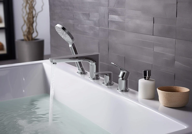 Смеситель на борт ванны Aquatek Бетта AQ1148CR хром