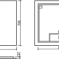 Зеркало Sancos 80х70 Square SQ800 с подсветкой
