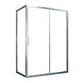 Душевой уголок Vegas Glass ZP+ZPV NOVO h2000 100*80 07 01 профиль хром матовый, стекло прозрачное