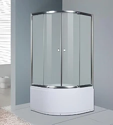 Душевой уголок Golden Frog 100x100см SRGF-091 (100) с поддоном, профиль хром, стекло прозрачное