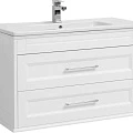 Тумба с раковиной Aquanet Бостон М 100 212669 белая