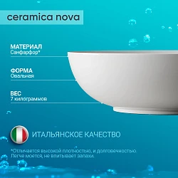 Раковина накладная Ceramica Nova Element CN6017 белая глянцевая