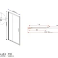 Душевая дверь в нишу Vincea Garda 105см VDS-1G105CL профиль хром, стекло прозрачное