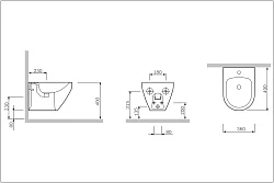 Биде подвесное AM.PM Spirit 2.0 C703411WH белый глянец