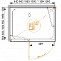 Душевой уголок Cezares Verona 90x80см VERONA-AH-1-90/80-C-Cr профиль хром, стекло прозрачное