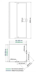 Душевой уголок Wasserkraft Leine 90x90см 35P03 профиль хром, стекло прозрачное