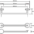 Полотенцедержатель Bemeta Graphit 156204042 антрацит матовый
