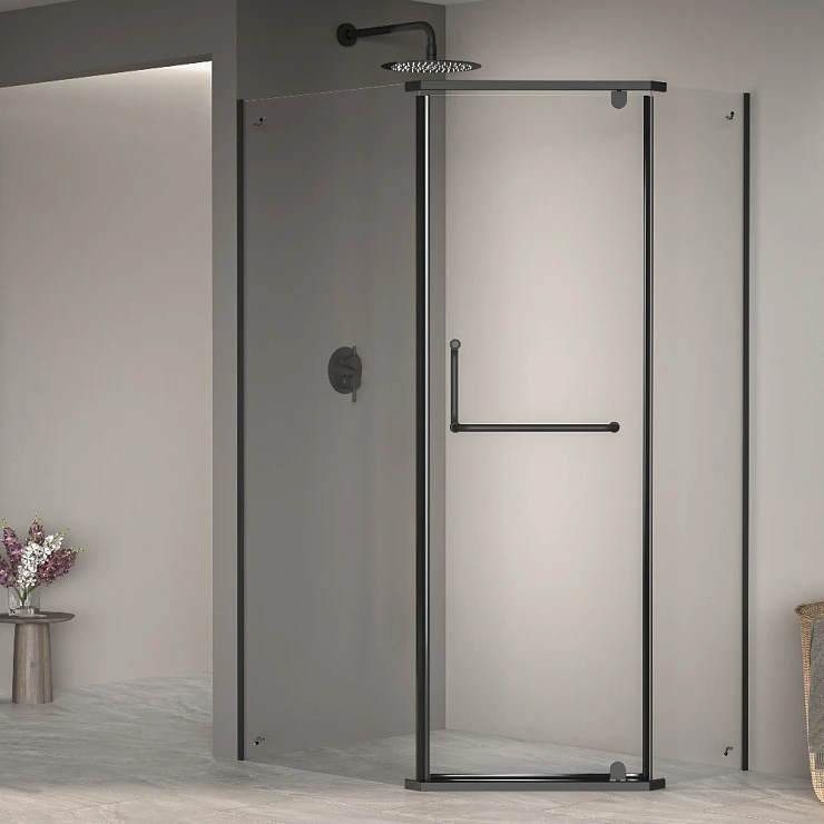 Душевой уголок RGW Passage PA-091B 90x120см 35089192-14 профиль черный, стекло прозрачное