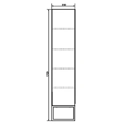 Шкаф-пенал Comforty Порто-35 00-00009981CF дуб дымчатый
