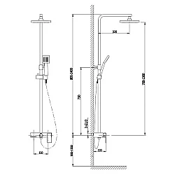 Душевая стойка Timo Selene SX-1041/00 хром
